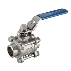 1000wog Butt Welding/Bw Ends SS304 SS316 3PC Stainless Steel Ball Valve