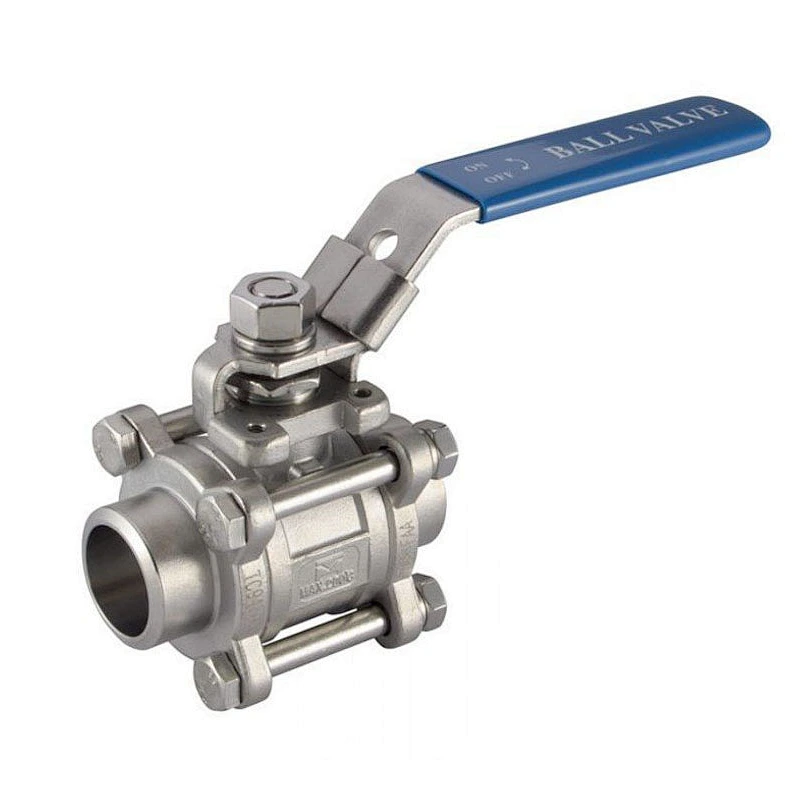 1000wog Butt Welding/Bw Ends SS304 SS316 3PC Stainless Steel Ball Valve
