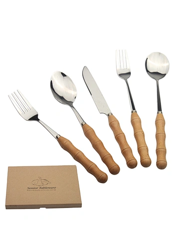 wooden handle silverware set cutlery set