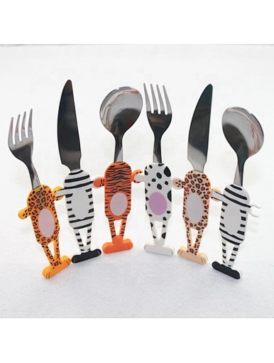 cute cutlery with animal shape