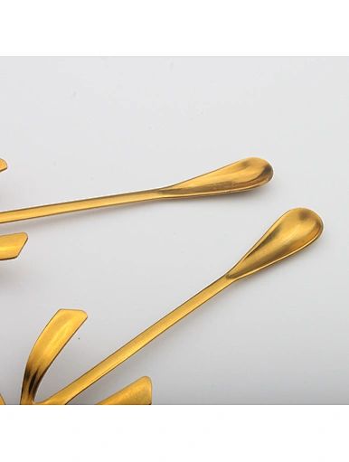 stainless steel coffee stirring spoon gold plated tea spoon
