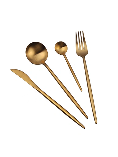 24 piece gold cutlery set 4piece