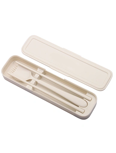 reusable plastic cutlery set with case