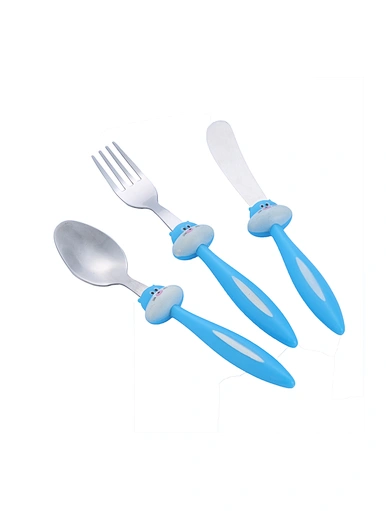 blue cartoon cutlery