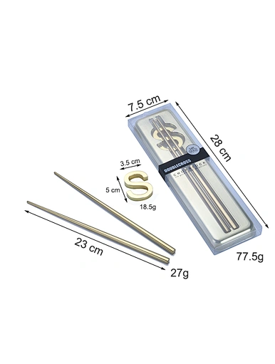 metal chopsticks with box