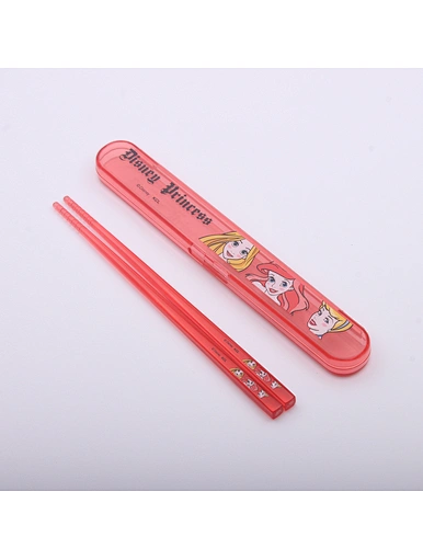 red travel chopsticks with case