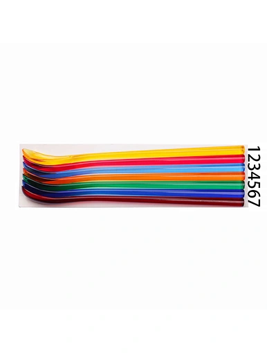 colorful long plastic spoon