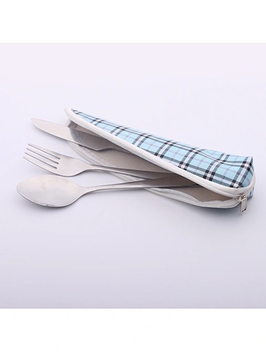 portable matte silverware