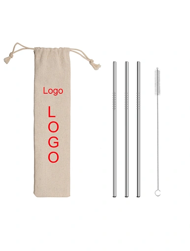 silver black straws