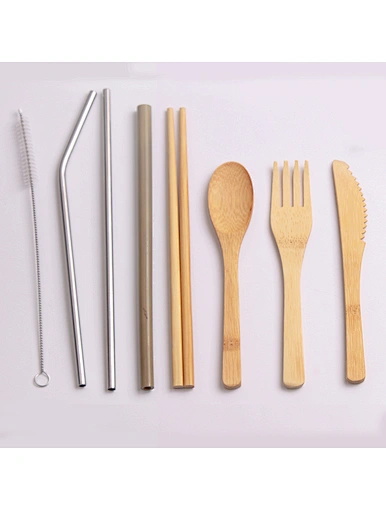 8pcs bamboo cutlery set