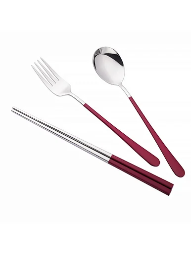 stainless steel travel cutlery set 3 piece