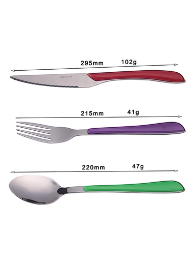 plastic handle flatware set