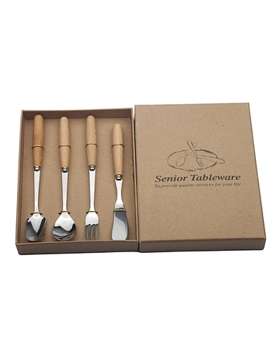 gift box wood handle cutlery set