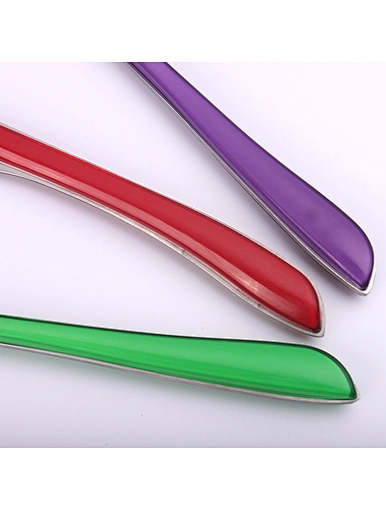 colorful plastic handle flatware
