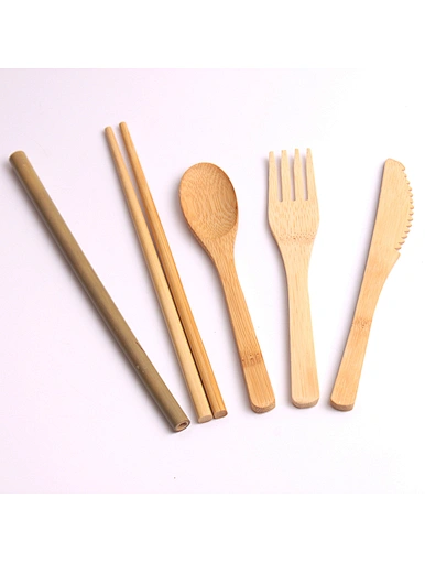 bamboo cutlery set, eco cutlery