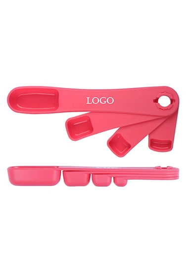 red rectangular measuring spoons set