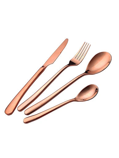 rose gold plated cutlery