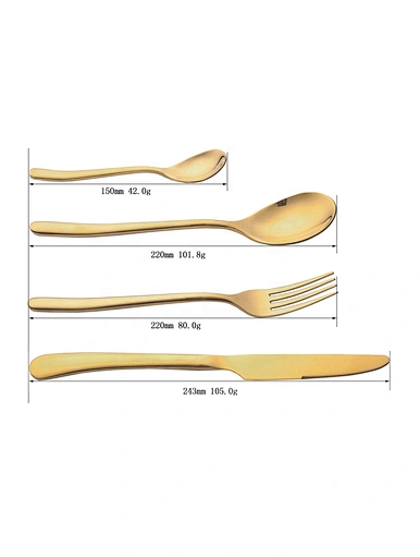 high quality gold plated cutlery