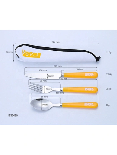3piece cutlery set portable