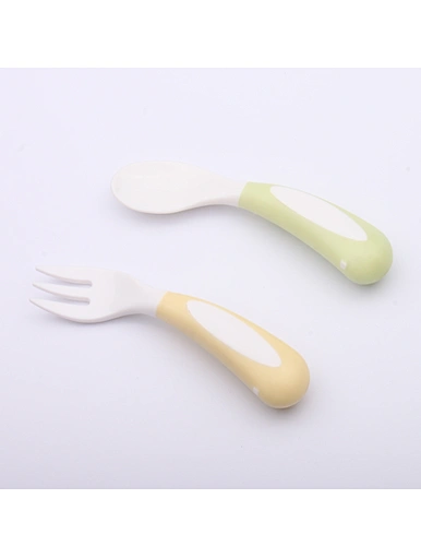 baby spoon and fork, silicone weaning cutlery