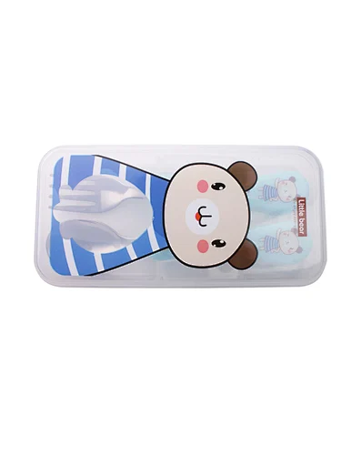 small fork and spoon  with case