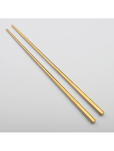 spoon chopsticks set, gold chopsticks
