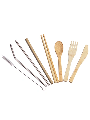 bamboo cutlery set, stainless steel bamboo cutlery