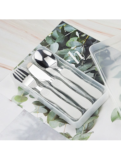 travel cutlery set with case, plastic handle cutlery set