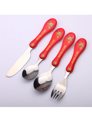 cute cutlery set, stainless steel head kid's cutlery