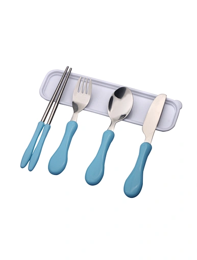 plastic handle silverware set with box