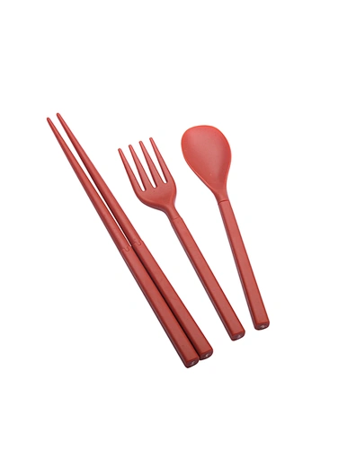 3 piece reusable plastic cutlery set