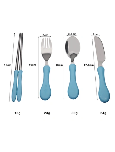 4piece cutlery set, plastic handle silverware