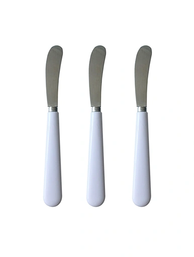 peanut butter knife, white handle butter knife