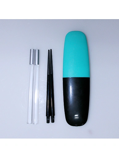blue collapsible chopsticks