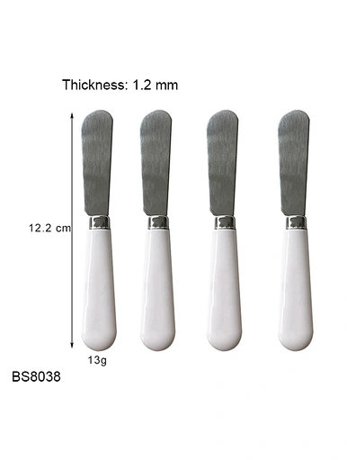 white handle butter spreader knife