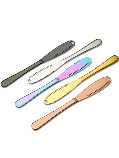 stainless steel butter knife with holes