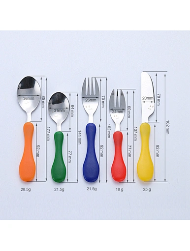 childrens cutlery sets with colorful handle