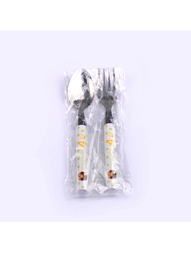 fork and spoon cartoon cutlery with opp bag