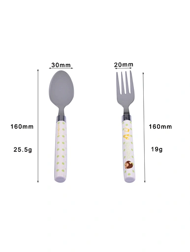 fork and spoon cartoon deisgn cutlery