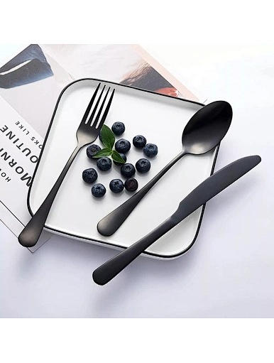 matte black cutlery stainless steel cutlery