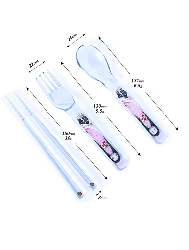 3piece clear plastic cutlery