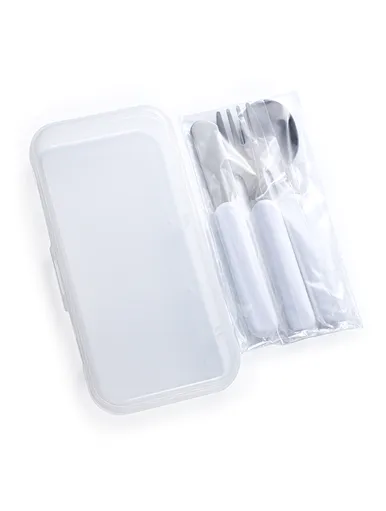 white handle sublimation cutlery set
