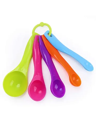 plastic measuring spoon set colorful