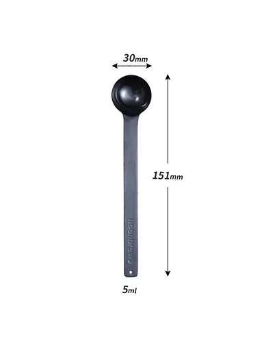 black long measuring spoon