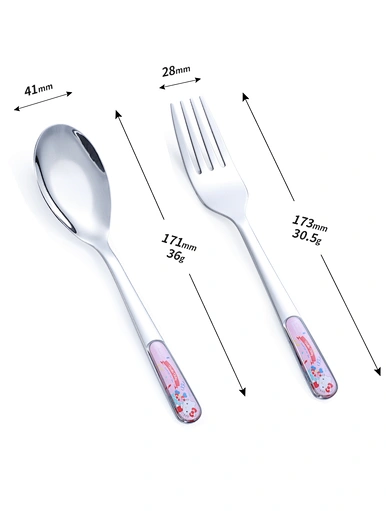metal spoon and fork, childrens silver cutlery