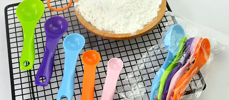 plastic measuring spoon set for kitchen