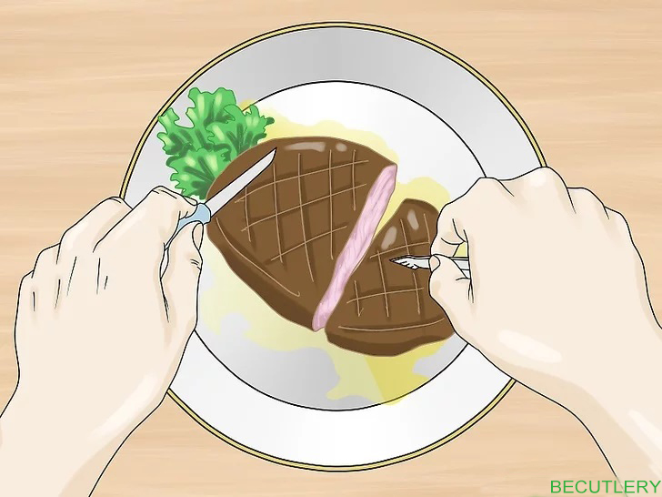 How to use spoon and fork knife? cutting steak 