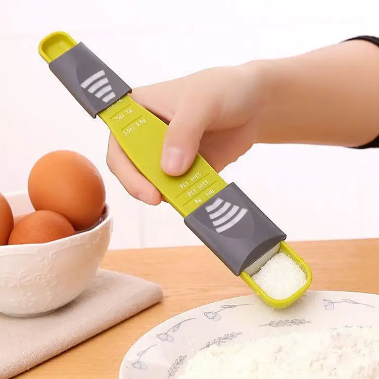 plastic asjustable measuring cups & spoons set