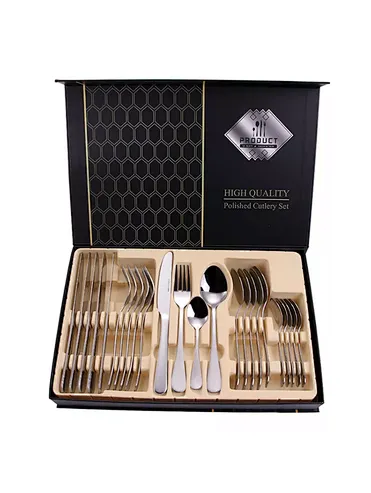 luxury silverware set 24 piece