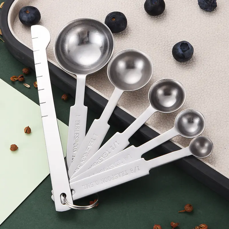 stainless steel teaspoon measuring cups & spoon set